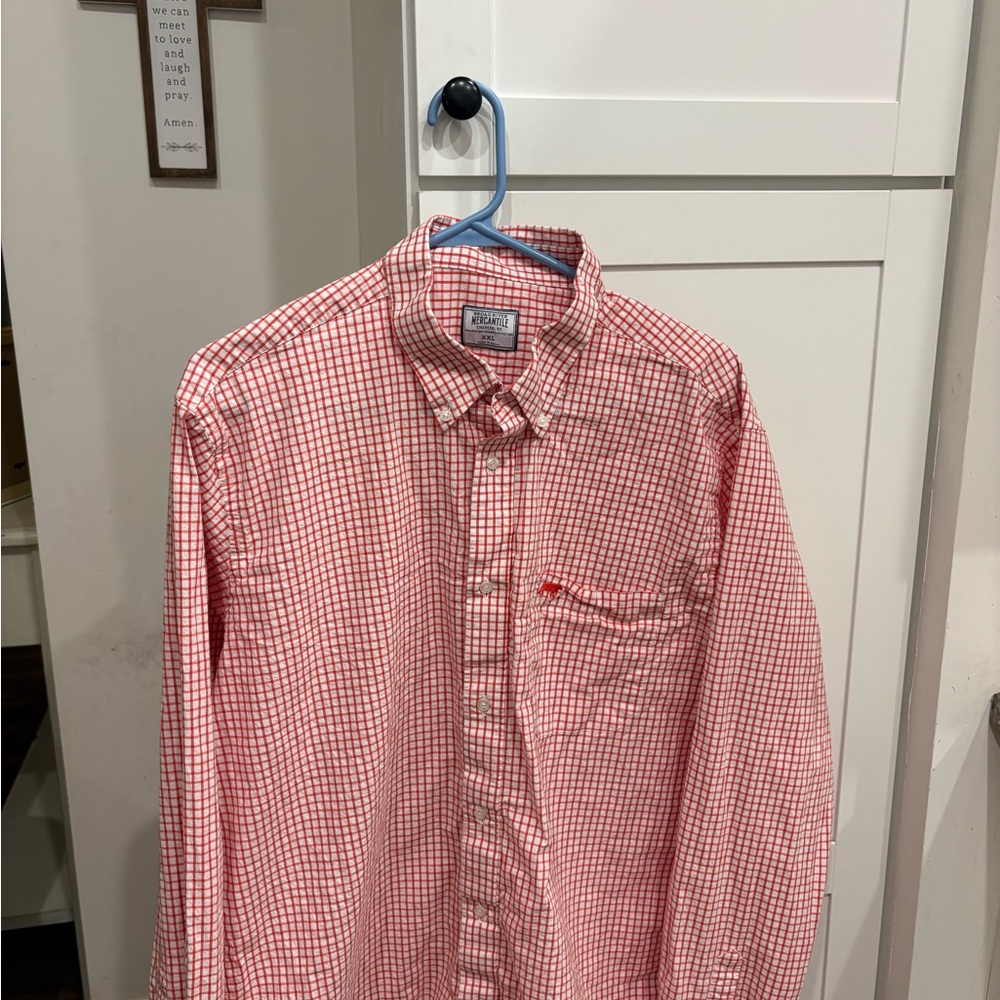 Stylish Red Checkered Men's Shirt